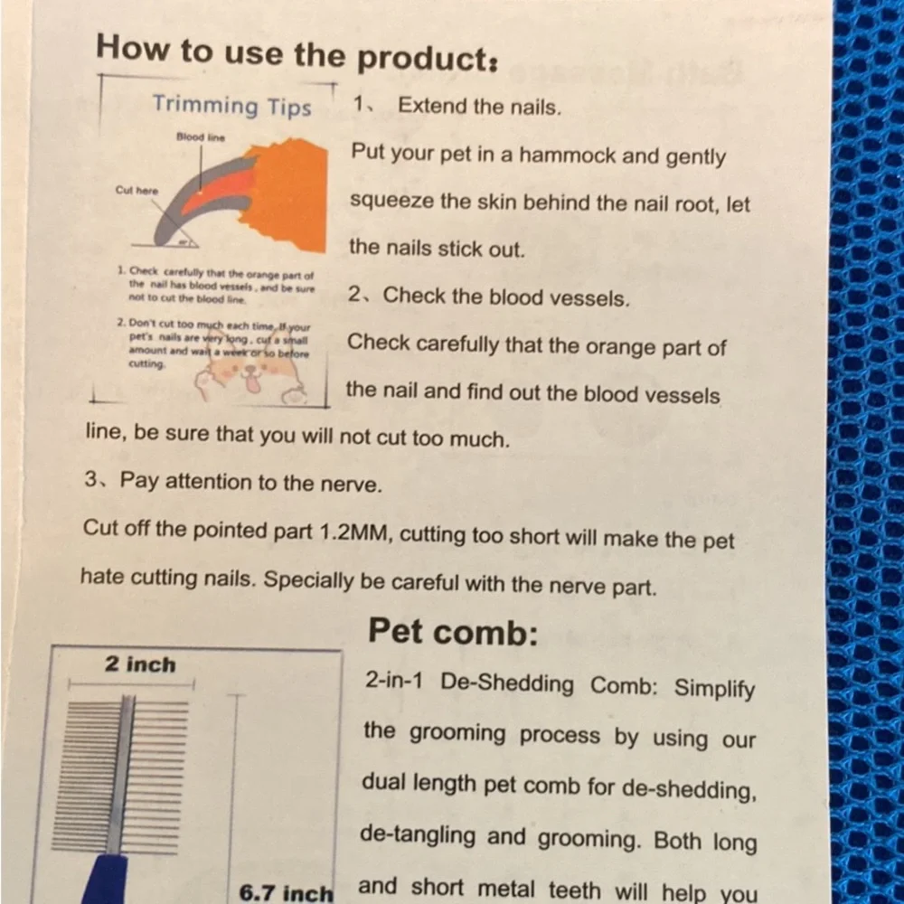 NWT Ourui One Pet Grooming Kit with hammock